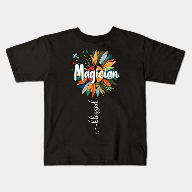 Blessed Magician Kids T-Shirt by Brande